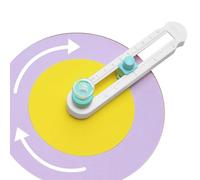 Coupeur De Papier Circulaire Portable Rotatif,Papier Coupe Cercle Réglable,Couteau De Coupe Rond En Plastique,Cutter Rotatif Decoupe Papier,Diamètre Réglable 2-20 Cm Pour Une DéCoupe Simple Et Rapide