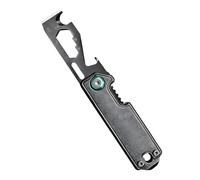 Coupeur de poche en aluminium avec règle PrysTool intégrée et ouvre-bouteille, conception pliante pour un transport quotidien