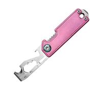 Coupeur de poche en aluminium avec règle PrysTool intégrée et ouvre-bouteille, conception pliante pour un transport quotidien