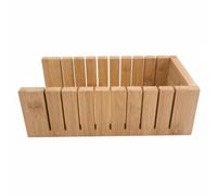 Coupeur de Savon Guide de Découpe Boîte de Tranchage Gabarit Multi-canaux en Bambou Verni pour Tranches Uniformes et Surface Stable Adapté au Savon