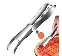 Coupeur de tranchage de pastèque, Coupeur de pastèque,Outil de coupe de fourchette de tranchage de pastèque en acier inoxydable - Ensemble de coupeurs et d'outils de sculpture