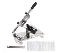 Coupeur manuel de viande congelée, machine manuelle de tranchage de viande en acier inoxydable avec poignée ergonomique, épaisseur réglable de 0,3 mm à 8 mm pour le bœuf, l'agneau,