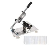 Coupeur manuel de viande surgelée, machine à trancher la viande en acier inoxydable avec épaisseur réglable de 0,3 à 8 mm, poignée ergonomique en mousse pour le bœuf, l’agneau et