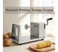 Coupeur manuel en spirale pour pommes de terre, équipé de 4 lames, grue manuelle en acier inoxydable 430, pour fabriquer des tours de pommes de terre à la maison