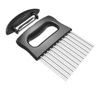 Coupeur plissé pour légumes, coupeur plissé pour pommes de terre | Cutter polyvalent pour pommes de terre et légumes,Hachoir à légumes, cutter pour friture, éplucheur à vagues, cutter