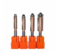 Coupeur tenon pour le travail du bois, Lot de 4 fraises à bois droites à tige 1/4" de qualité supérieure