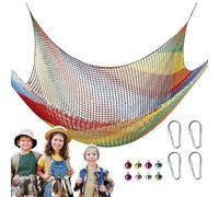 Couping Net - Bridge de Filet Multicolore à Double Couche pour Treehouse et Backyard | Échelle de Corde extérieure Net d'escalade pour Les, Net de sécurité de Jeu pour Set Swing, Garde