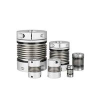 Couplage à soufflet métallique en alliage d'aluminium D40 L55, encodeur élastique en acier inoxydable, vis de moteur haute avec rainure de clavette, 1 pièce