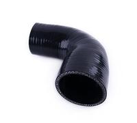 Couplage de tuyau flexible renforcé en silicone à 3 couches, raccord en coude de 90 degrés 57-70mm, tuyauterie industrielle hydraulique pour turbo/intercooler/tuyau d’admission (57-70mm, noir)