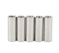 Couplage Écrou de connecteur rond Écrou en acier inoxydable M12 Fichette de tige filetée pour décoration de maison Maintenance mécanique 5pcs 304 en acier inoxydable