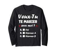 Couple Amour Demande De Mariage Veux-tu Te Marier avec Moi Manche Longue