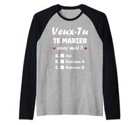 Couple Amour Demande De Mariage Veux-tu Te Marier avec Moi Manche Raglan