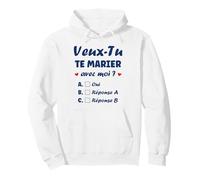 Couple Amour Demande De Mariage Veux-tu Te Marier avec Moi Sweat à Capuche