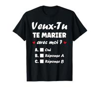 Couple Amour Demande De Mariage Veux-tu Te Marier avec Moi T-Shirt