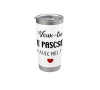 Couple amour Demande De Pacs Veux-tu Te Pacser Avec Moi Gobelet isotherme en acier inoxydable double paroi
