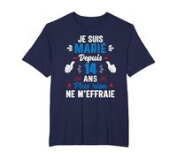 Couple Amoureux Cadeau 14 Ans de Mariage Noces de Plomb T-Shirt, Homme Grandes Tailles, Bleu Marine, 6X Tall