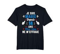 Couple Amoureux Cadeau 14 Ans de Mariage Noces de Plomb T-Shirt, Homme Grandes Tailles, Noir, 2X Tall