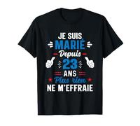 Couple Amoureux Cadeau 23 Ans de Mariage Noces de béryl T-Shirt
