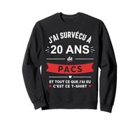 Couple Anniversaire Null Humour Blague 20 Ans de pacs Sweatshirt