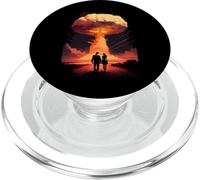 Couple d'amour Devant la Bombe Atomique Explosion Champignon Nuage PopSockets PopGrip pour MagSafe