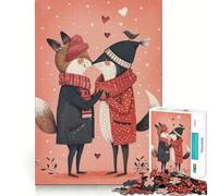 Couple d'animaux Amoureux Puzzle de 1000 pièces Jeu créatif et d'habileté Emboîtement Parfait Aucune pièce détachée Activité de Partage et de complicité pour Les Proches (50x75cm)