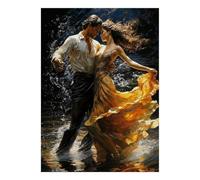 Couple Danse Eau Puzzle, 1000 Pièces Jeu D'intérieur Adulte | 70x50cm Carton, Exercice Mental, Ajustement Précis, Amateurs D'art, Réduction Du Stress