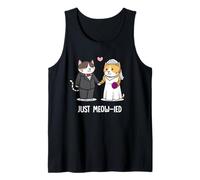Couple de chats mignons tenant la main dessin animé amour Débardeur
