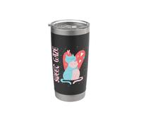 Couple de Chats Romantique Regard Doux et Amour Gobelet isotherme en acier inoxydable double paroi