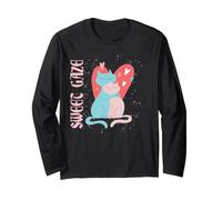 Couple de Chats Romantique Regard Doux et Amour Manche Longue