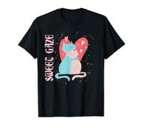 Couple de Chats Romantique Regard Doux et Amour T-Shirt Graphique avec Valeur