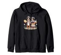 Couple de Chien de Montagne Bernois - Café - Amour Fromage - Drapeau Suisse Sweat à Capuche