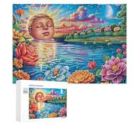Couple de Cygne avec des Fleurs Roses Puzzle 300 Pièces pour Adultes Jeu De Détente Endurance Mentale Cadeau pour Longues Soirées 300 PCS