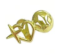 Couple de dents assorties vintage en forme de cœur creux en acier galvanisé bijoux pour événement usage quotidien bijoux de piercing corporel tendance cadeau, taille unique, Comme décrit, Comme décrit