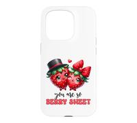 Couple de Fraises Kawaii You are So Berry Sweet Coque pour iPhone 15 Pro