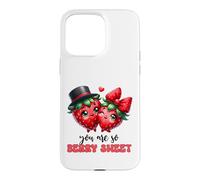 Couple de Fraises Kawaii You are So Berry Sweet Coque pour iPhone 15 Pro Max