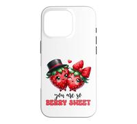 Couple de Fraises Kawaii You are So Berry Sweet Coque pour iPhone 16 Pro