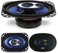 Couple De Haut-Parleur Ou Diffusants Ovales 4"" X 6"" 10 Cm X 15 Cm Pl463bl Bleus 240 Watt Rms 480 Watt Max À 3 Rues Triassiale Pour Données Portières Il Est Guichet Auto