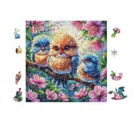 Couple de hiboux 100 Pieces Casse-tête Amateur d'art en Carton Haute Densité Difficile Niveau Expert Décoration Murale Cadeau Fête des Pères Premium 28x28cm