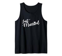 Couple de Jeunes mariés Just Married Typographie Minimaliste Débardeur