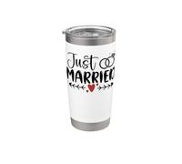 Couple de jeunes mariés mariés Mariage Gobelet isotherme en acier inoxydable double paroi