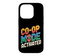 Couple de Joueurs Assortis Mode coopératif rétro activé Coque pour iPhone 14 Pro