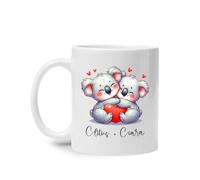 Couple De Koalas Mug Céramique Tasse À Thé Unique Tasse À Café Cadeau Mignon Pour Noël Collègue Bureau 330Ml
