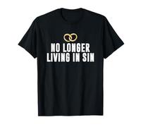 Couple de Mariage Amusant Qui ne VIT Plus dans Le péché T-Shirt