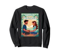 Couple de méditation Heureux et médité Sweatshirt