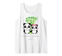 Couple de Pandas Chinois avec Message inspirant pour Les Meilleurs Amis Débardeur