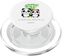 Couple de Pandas Chinois avec Message inspirant pour Les Meilleurs Amis PopSockets PopGrip pour MagSafe