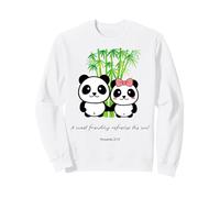 Couple de Pandas Chinois avec Message inspirant pour Les Meilleurs Amis Sweatshirt
