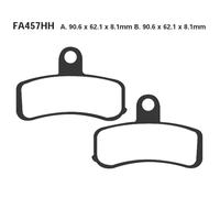 Ebc Epfa-hh Series Epfa457hh Sintered Brake Pads Noir