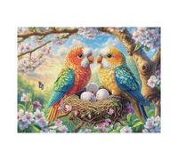 Couple de Perroquets dans Le Nid 500 Pieces Casse-tête pour Ado en Carton Épais Rigide Facile Débutant Jeu De Société Soirée Entre Amis Cadeau Anniversaire Premium 500 PCS