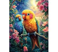 Couple de perroquets dans Une forêt Tropicale Puzzle 500 Pièces pour Adultes Vision Unique Educa Jeu De Réflexion Divertissement Créatif Cadeau Famille 500 PCS
